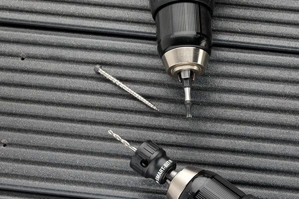 Composite decking screws and drill