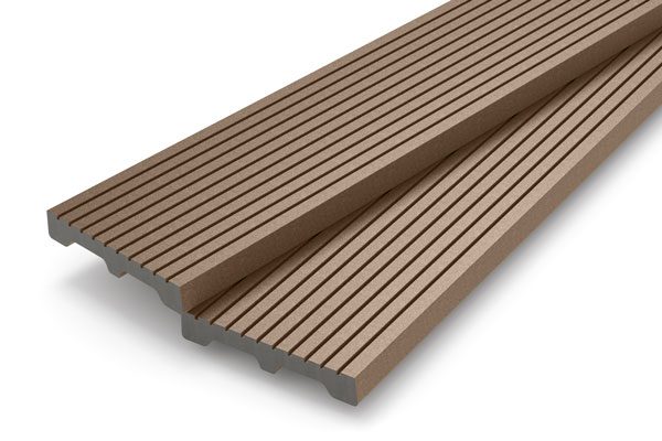 Essentials light brown budget composite deck board