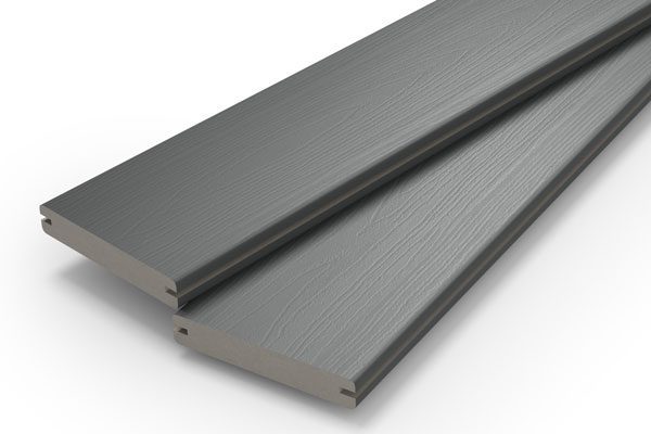 Evolution light grey capped composite deck board
