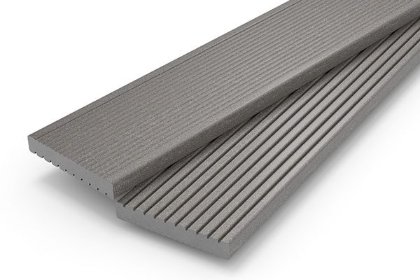 Signature AT light grey ribbed composite deck board