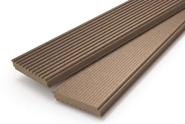 Stadia light brown arena composite deck board
