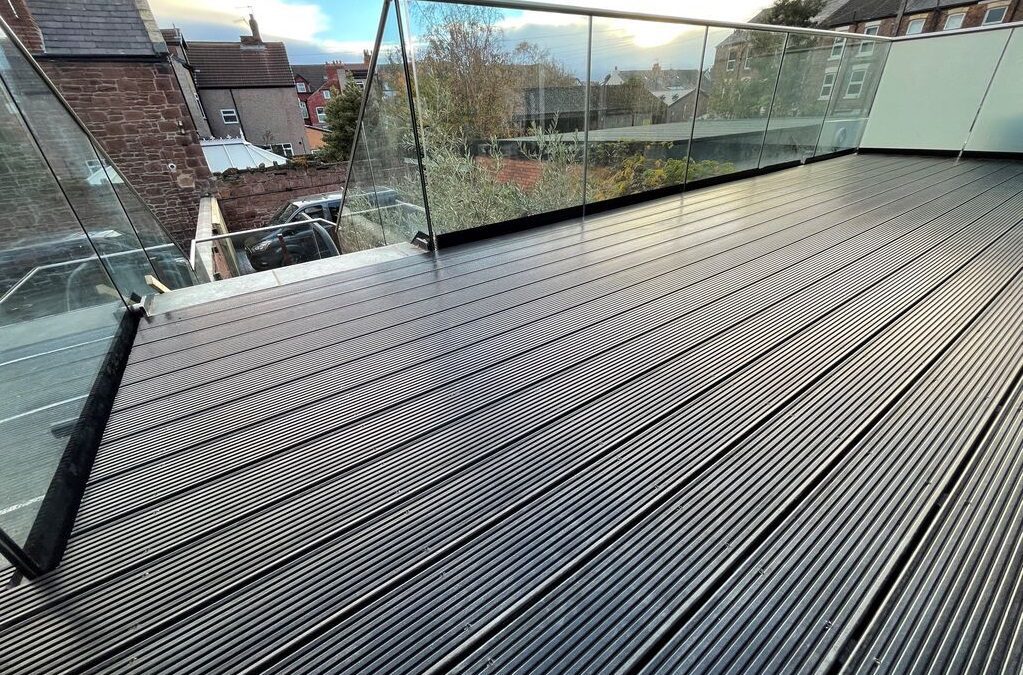 Composite decking for office renovation