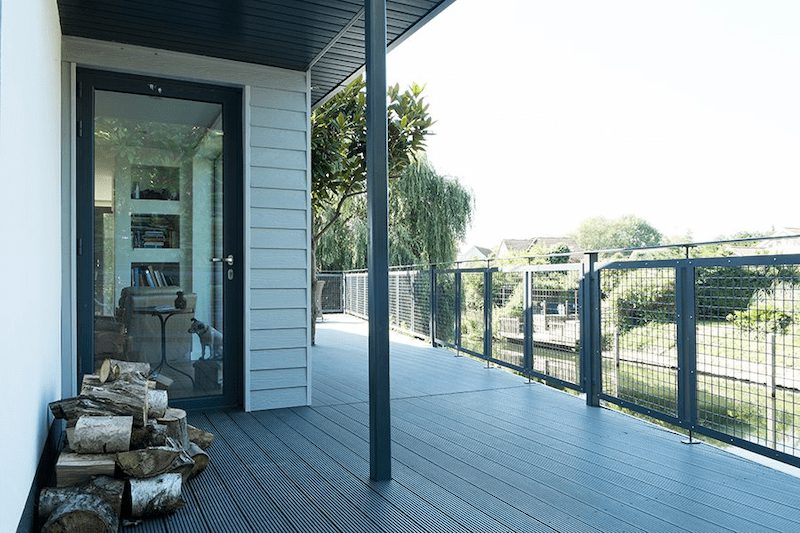Composite decking on a veranda