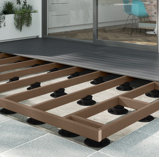 Decking sub-structure in brown