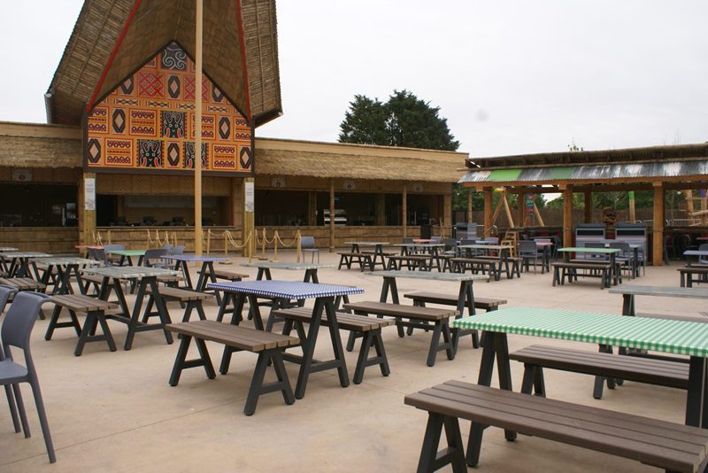 Composite lumber picnic benches