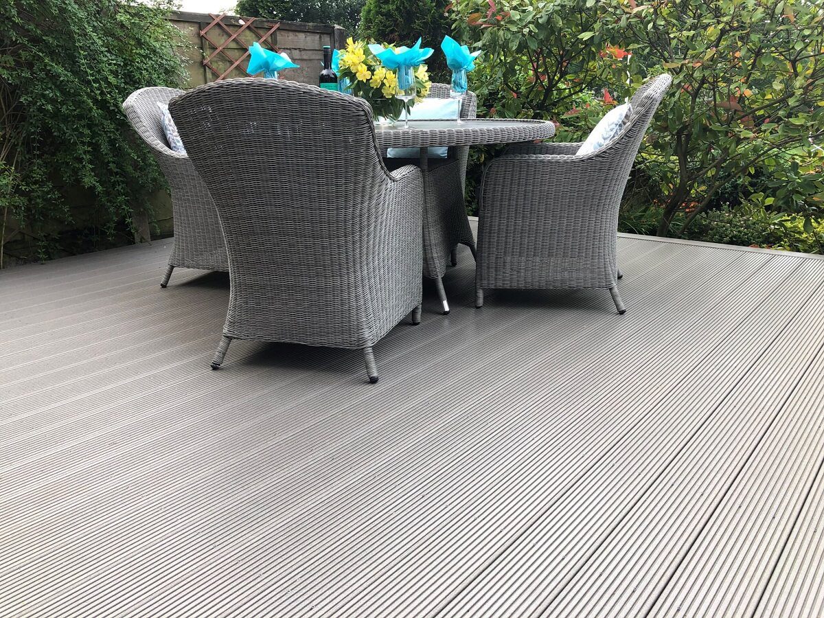 Composite decking for gardens