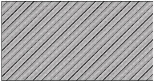 Diagonal run composite decking pattern