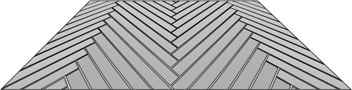 Herringbone composite decking perspective