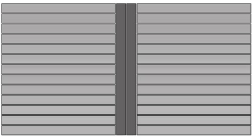 Transition boards composite decking pattern
