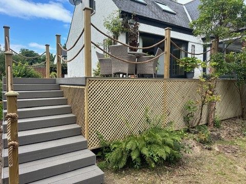 Composite decking steps to decking