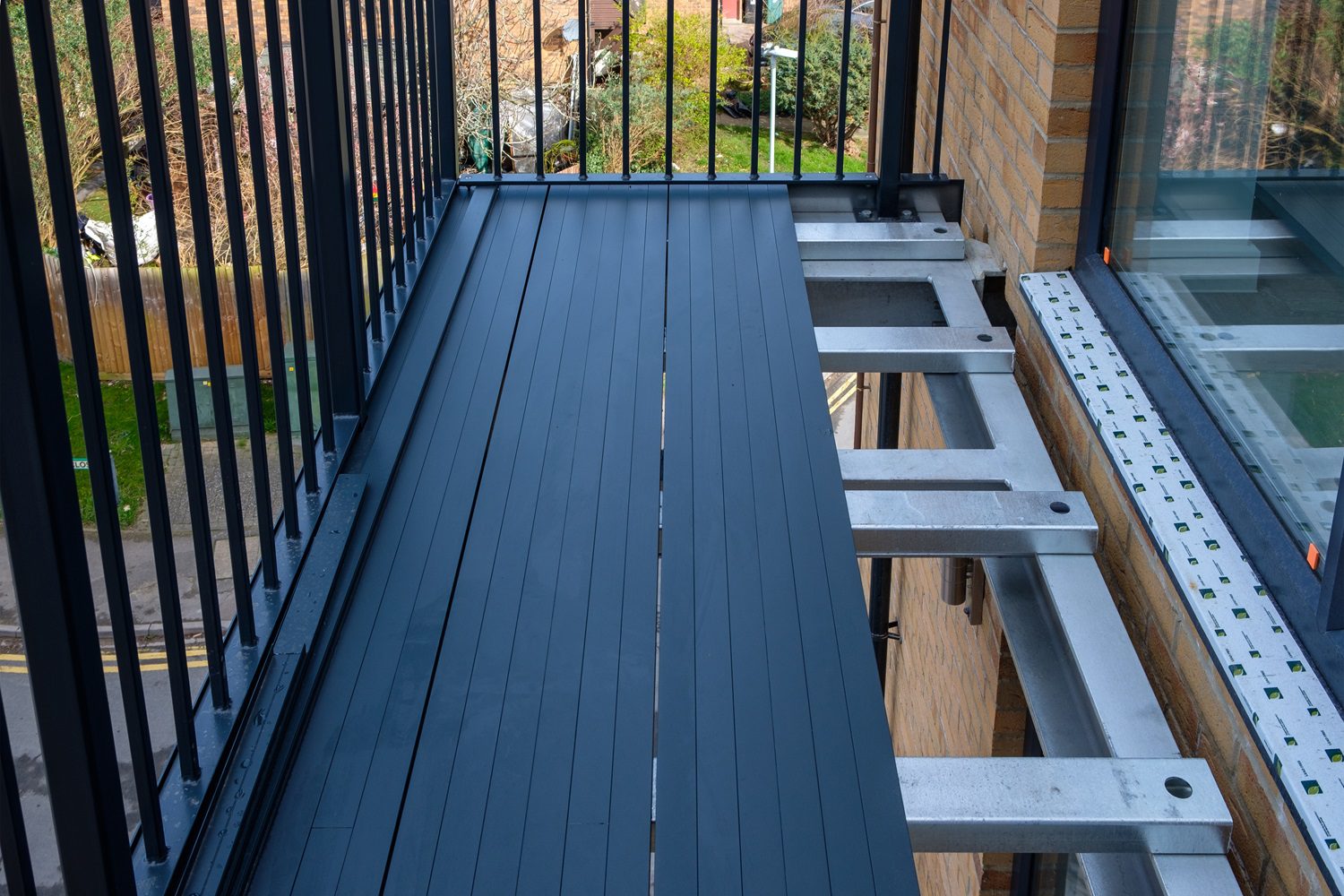 Adek aluminium decking being installed