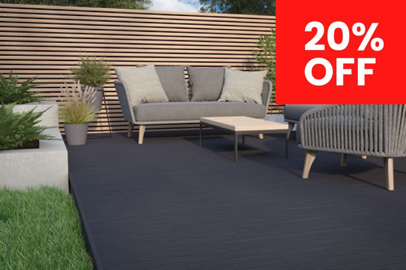 PVC low cost decking with 20% off